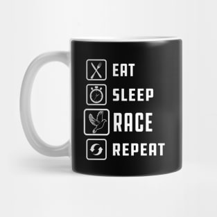 Racing Pigeon - Eat Sleep Race Repeat w Mug